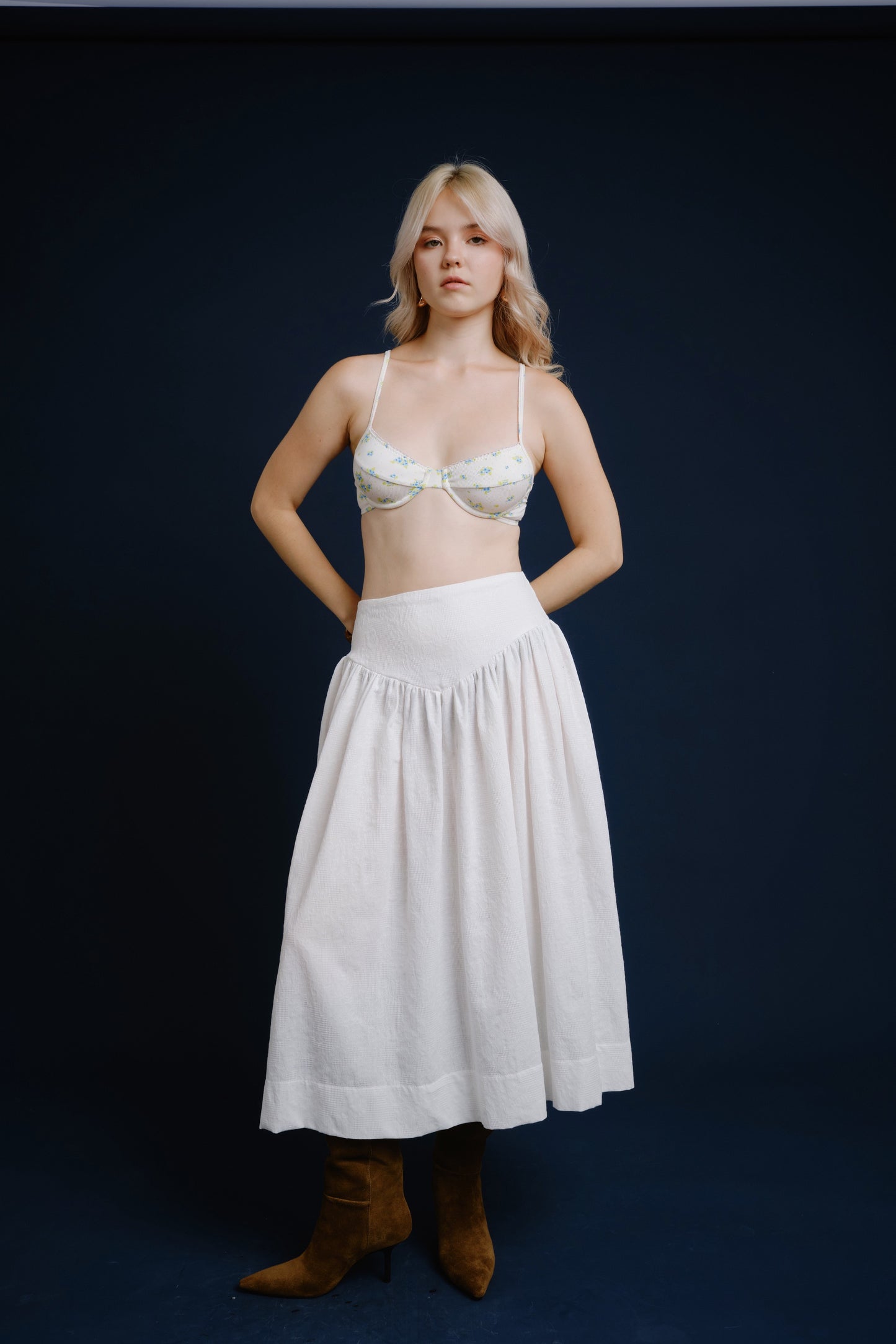 Falda rose perla