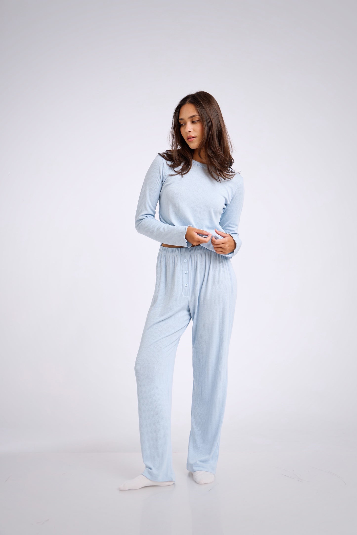 Set pointelle celeste