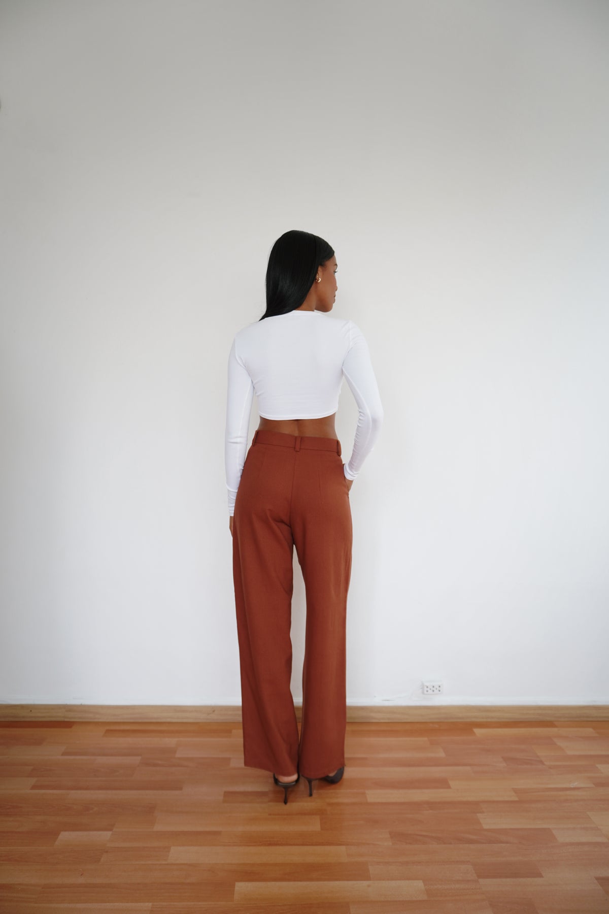 Pantalón Naomi lino lacre