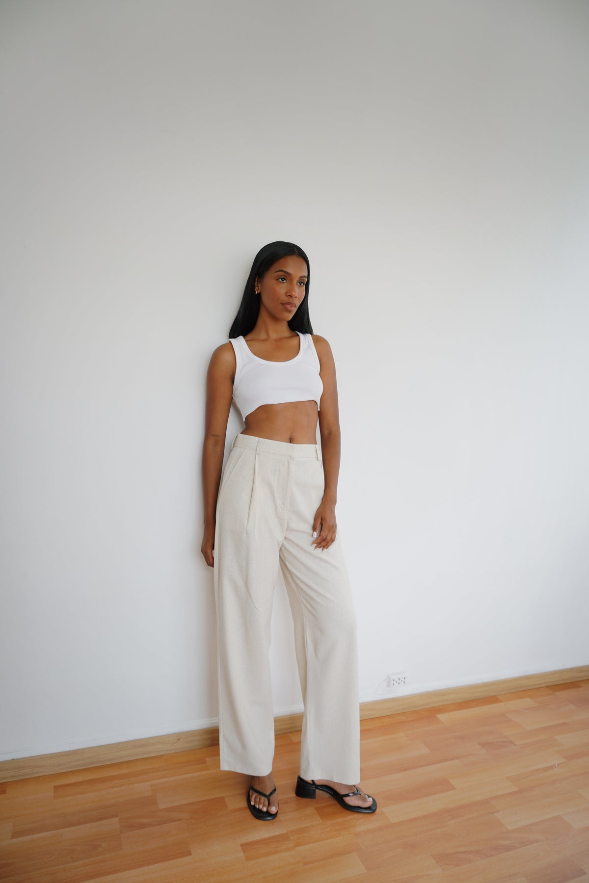 Pantalón Naomi lino crudo
