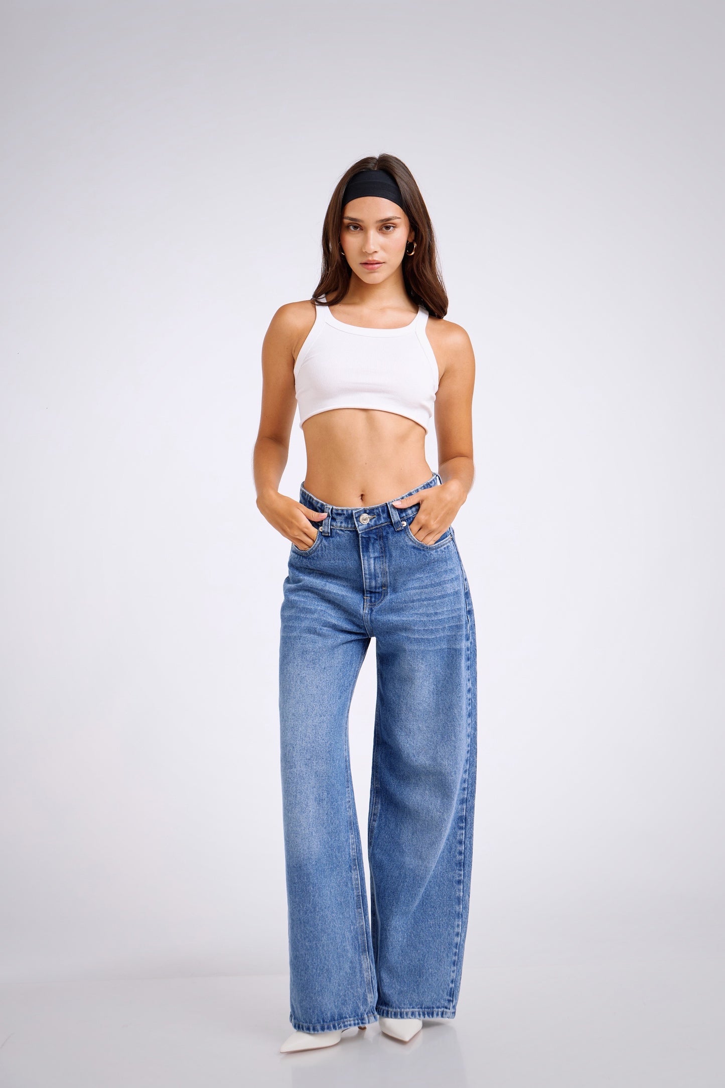 Wide leg jean Azul