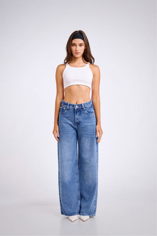 Wide leg jean Azul