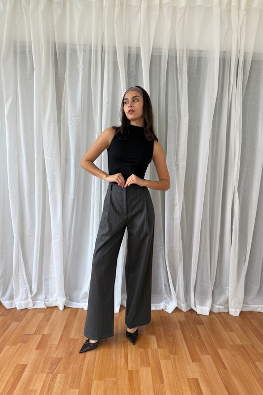 Pantalón de rayas charcoal