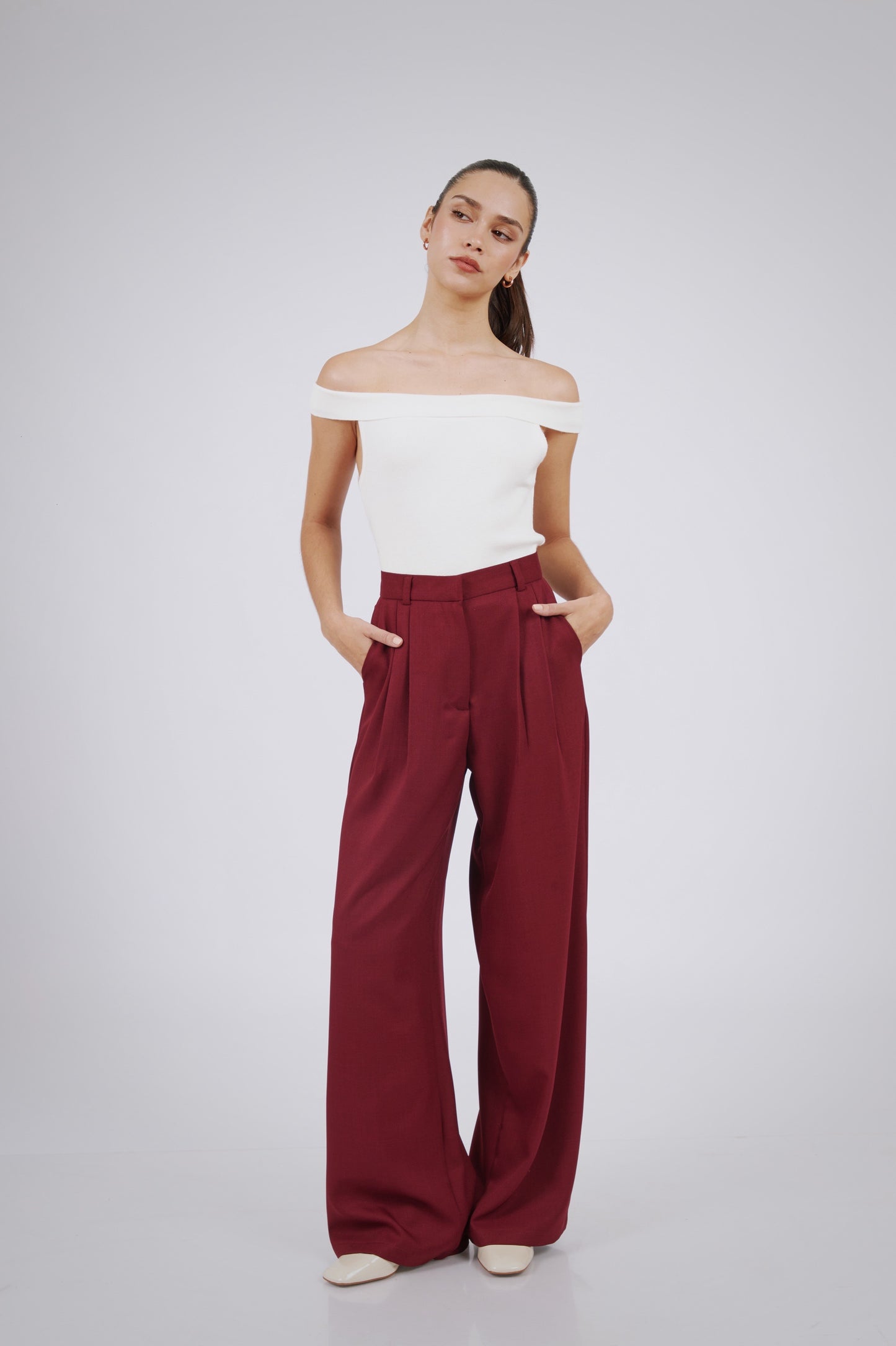 Pantalón de sastre vino