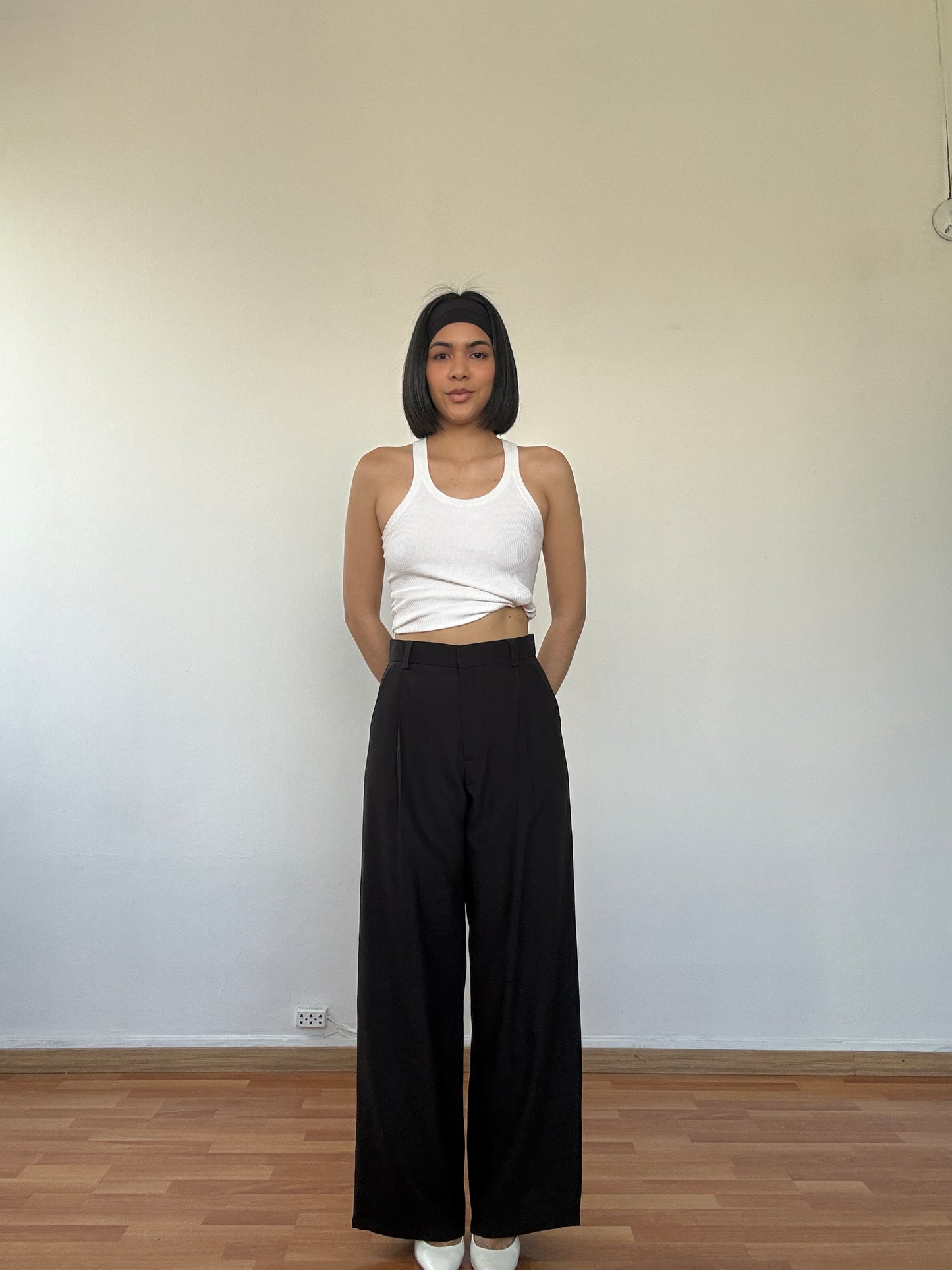 Pantalón fluido negro