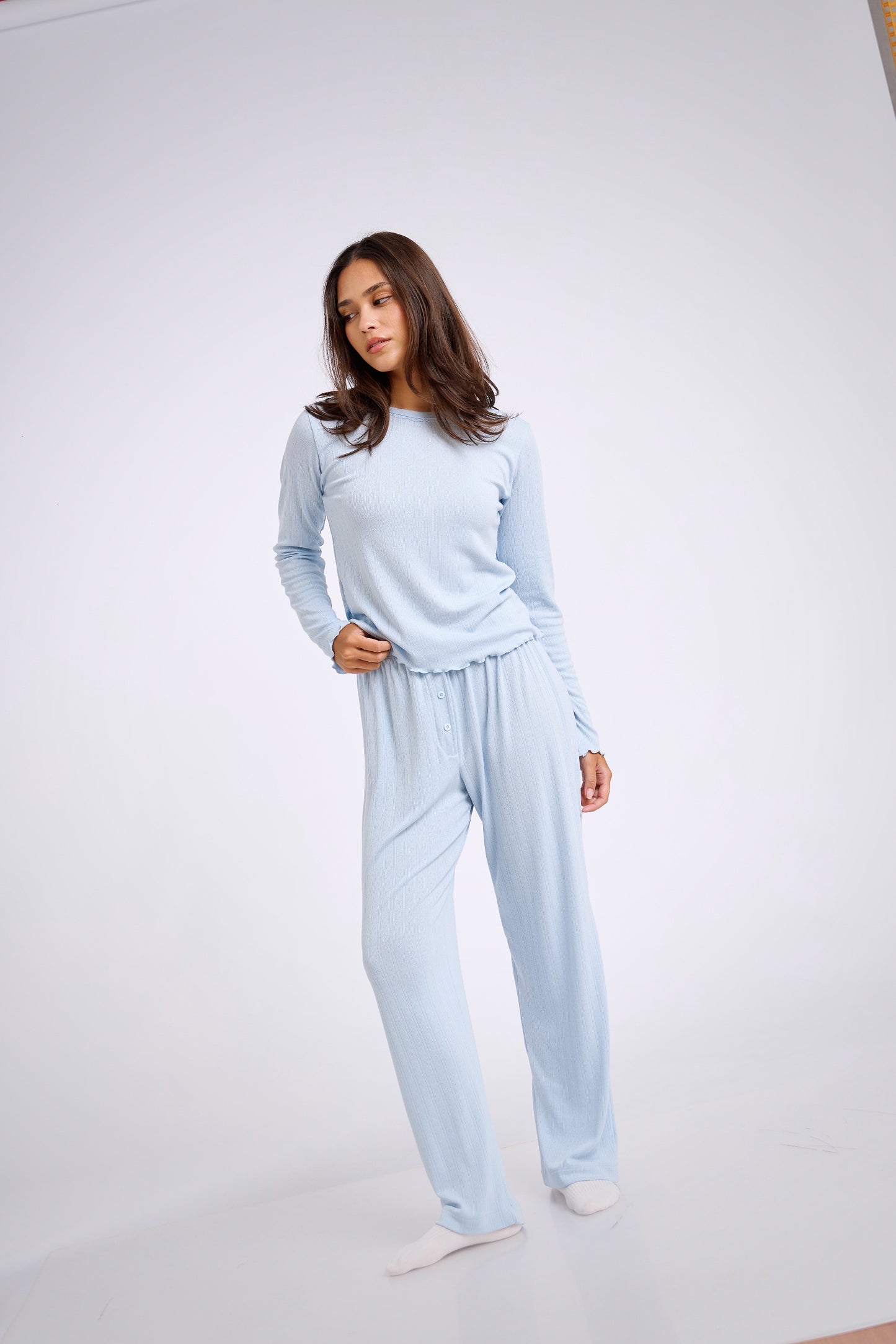 Set pointelle celeste