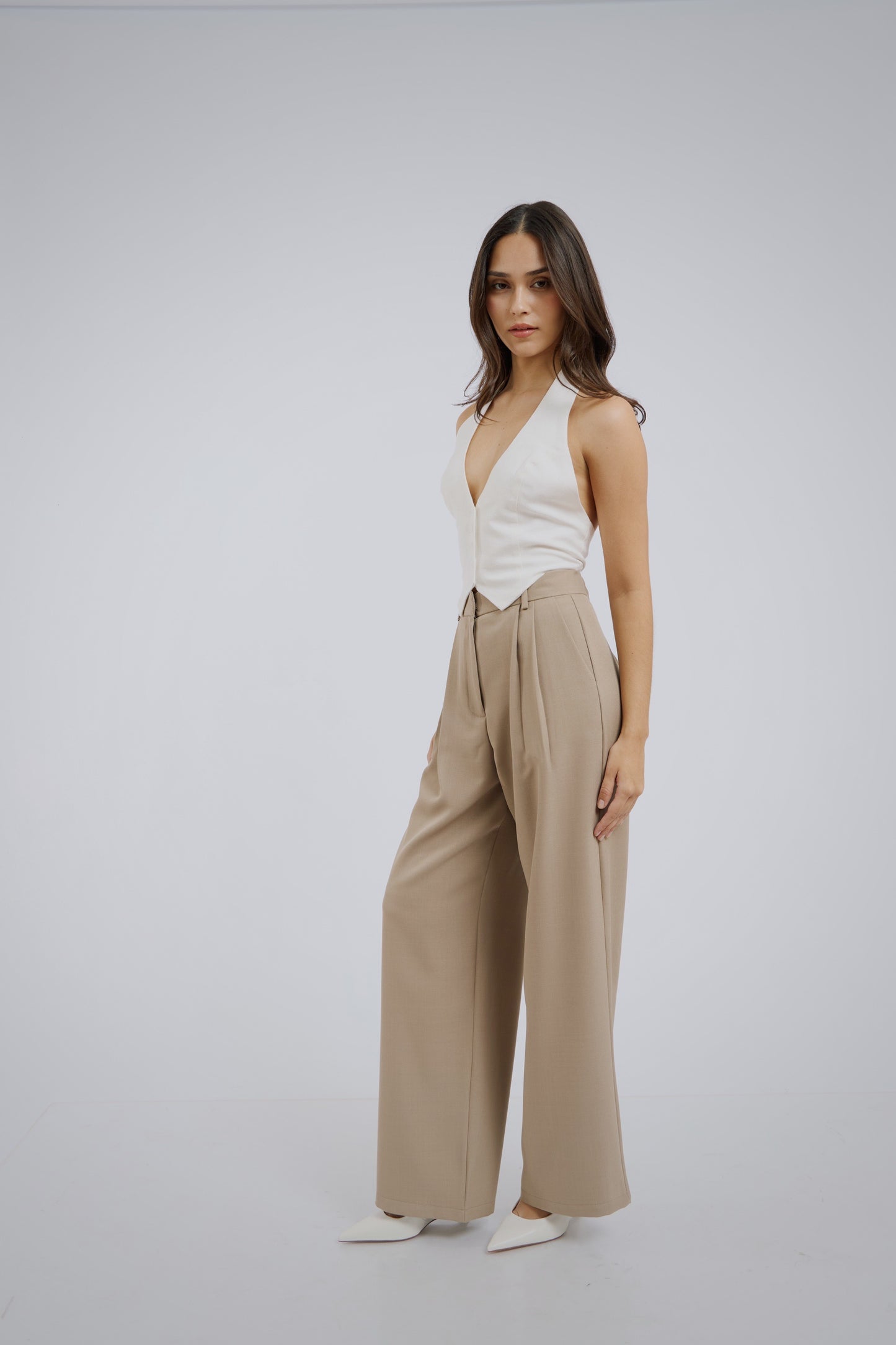 Pantalón de sastre arena