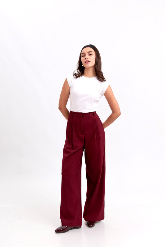 Pantalón de sastre Elisa - vino