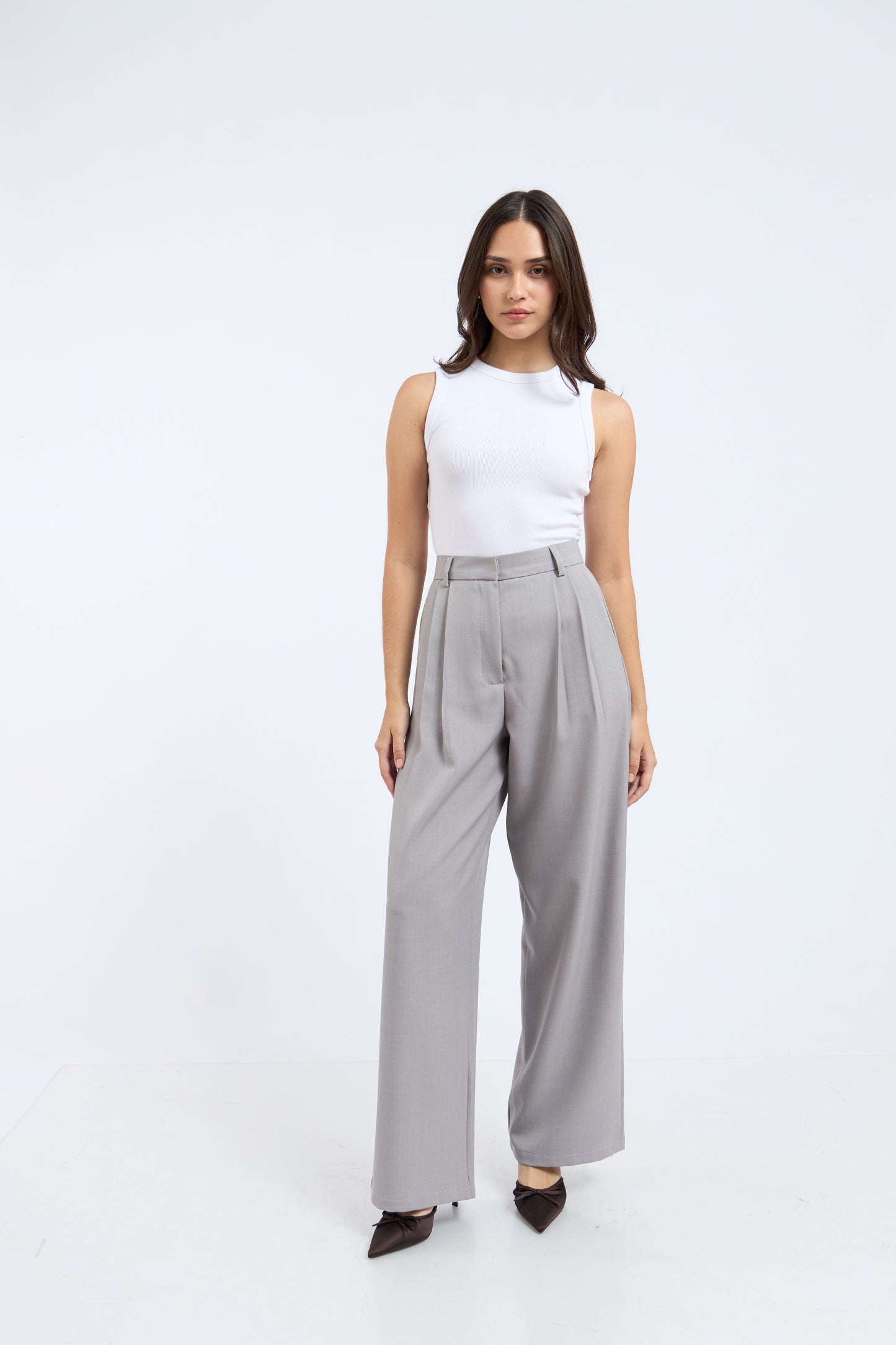 Pantalón de sastre plata