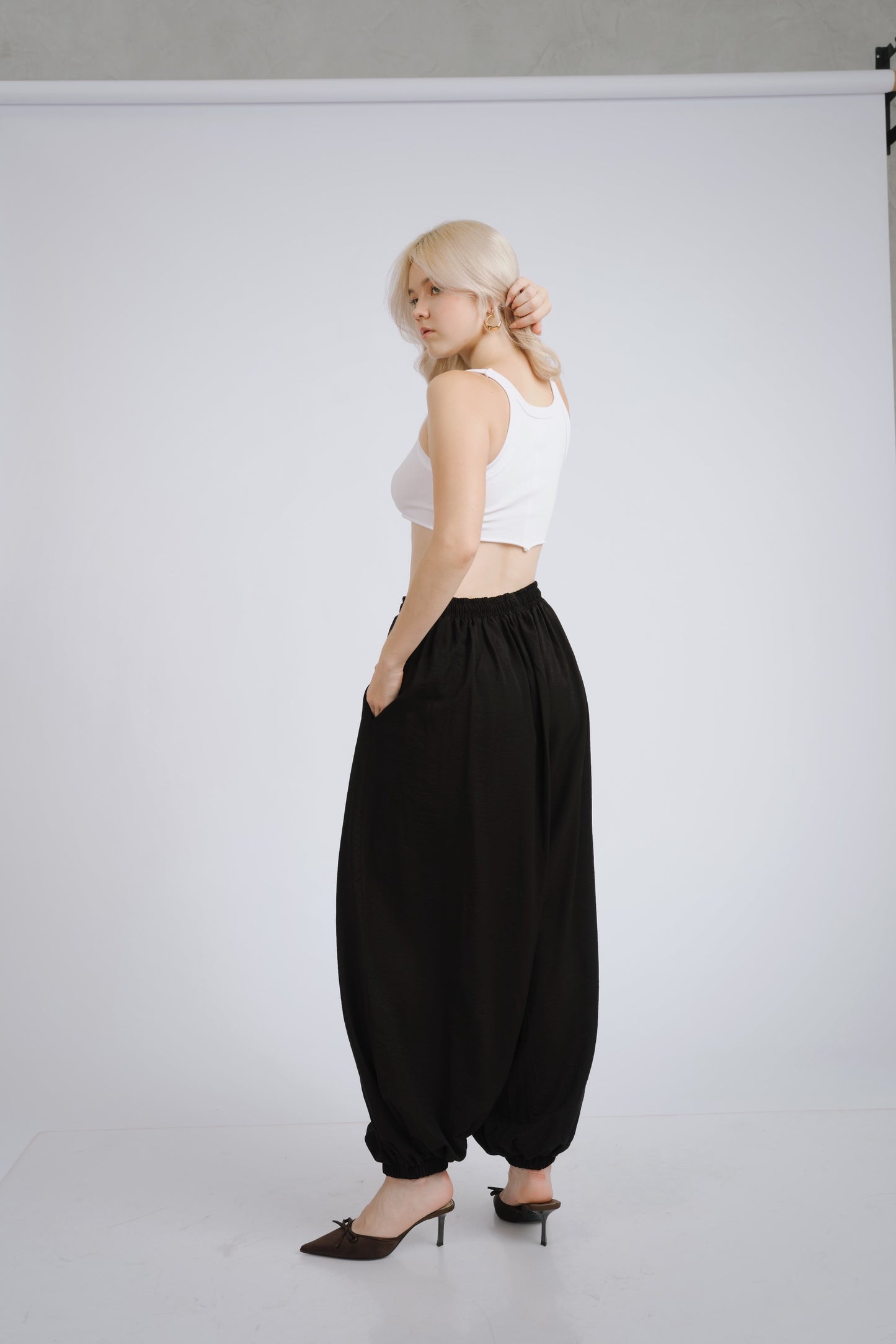 Pantalón globo negro