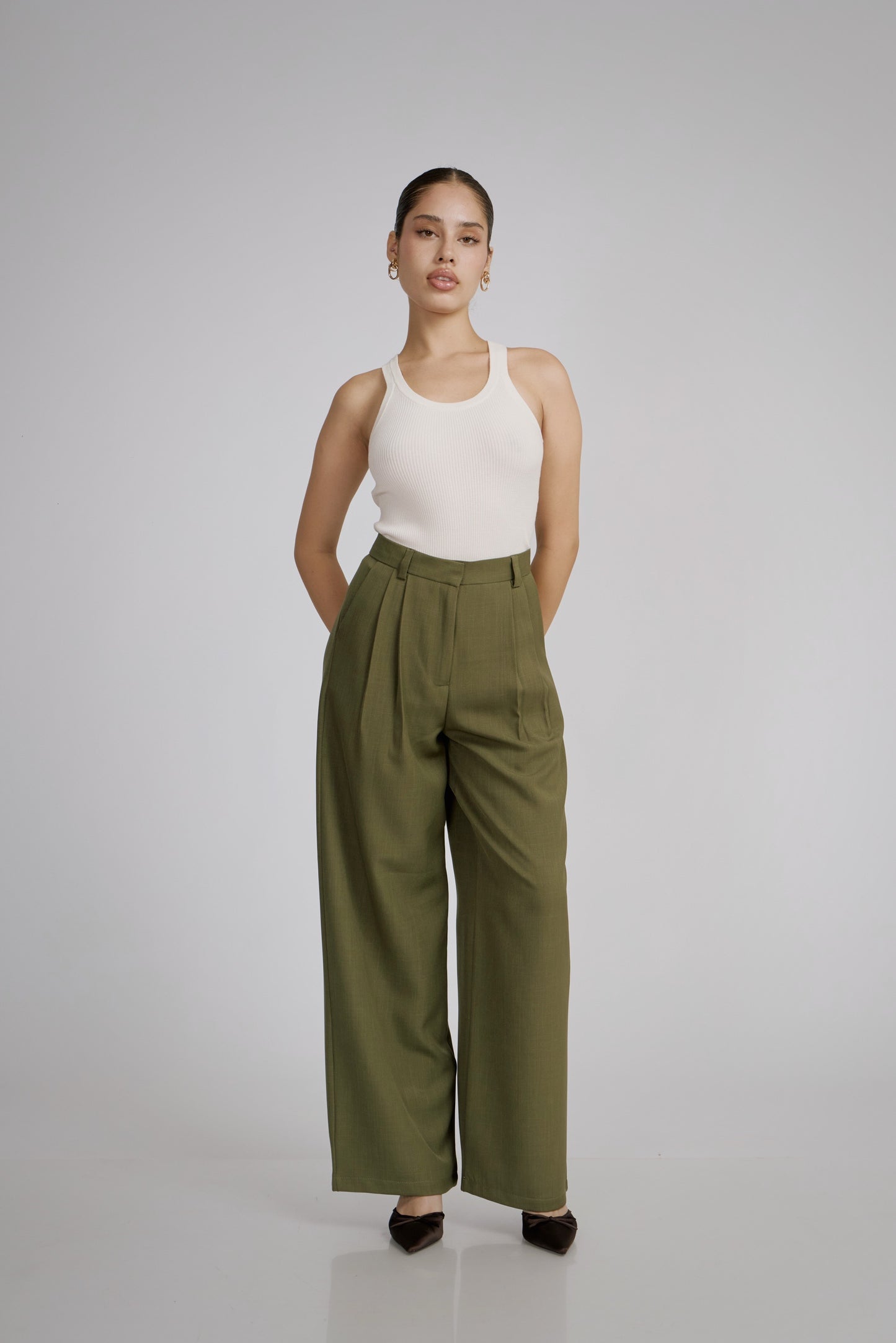 Pantalón de sastre verde