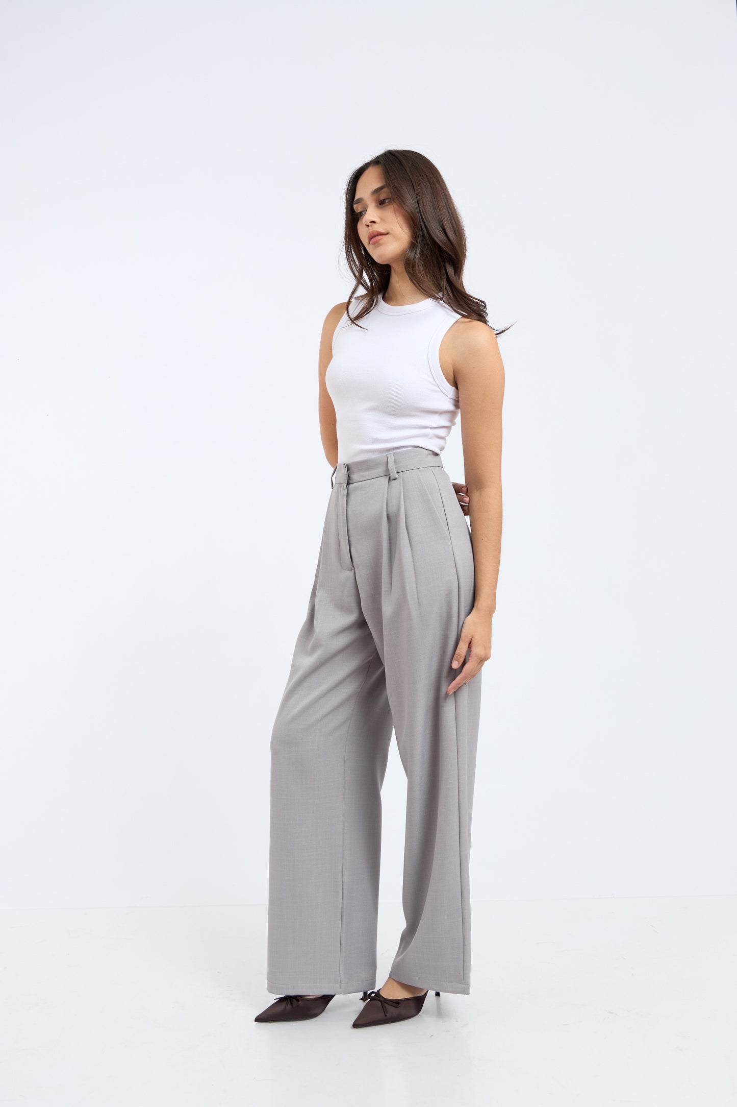 Pantalón de sastre plata