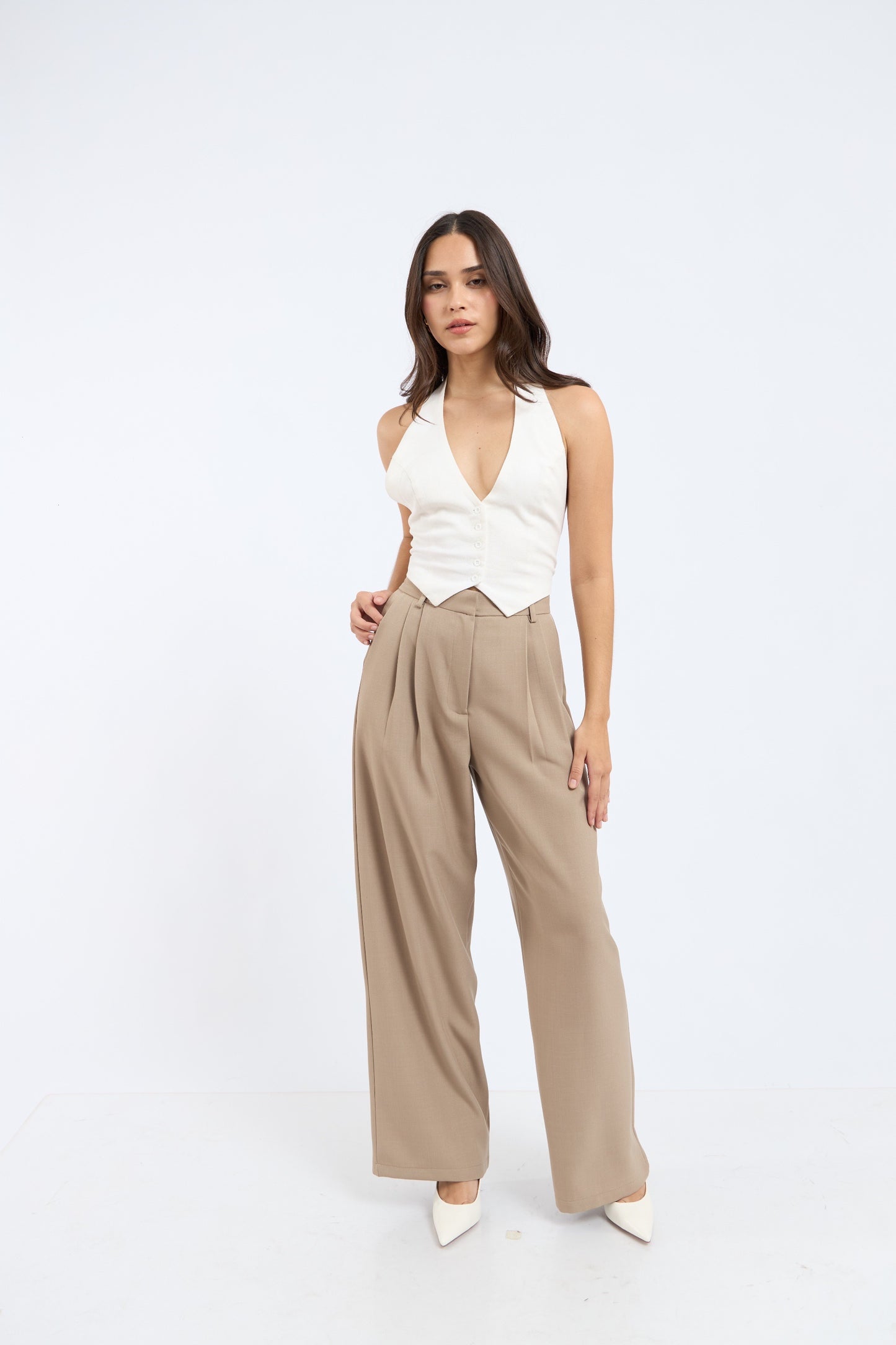 Pantalón de sastre arena