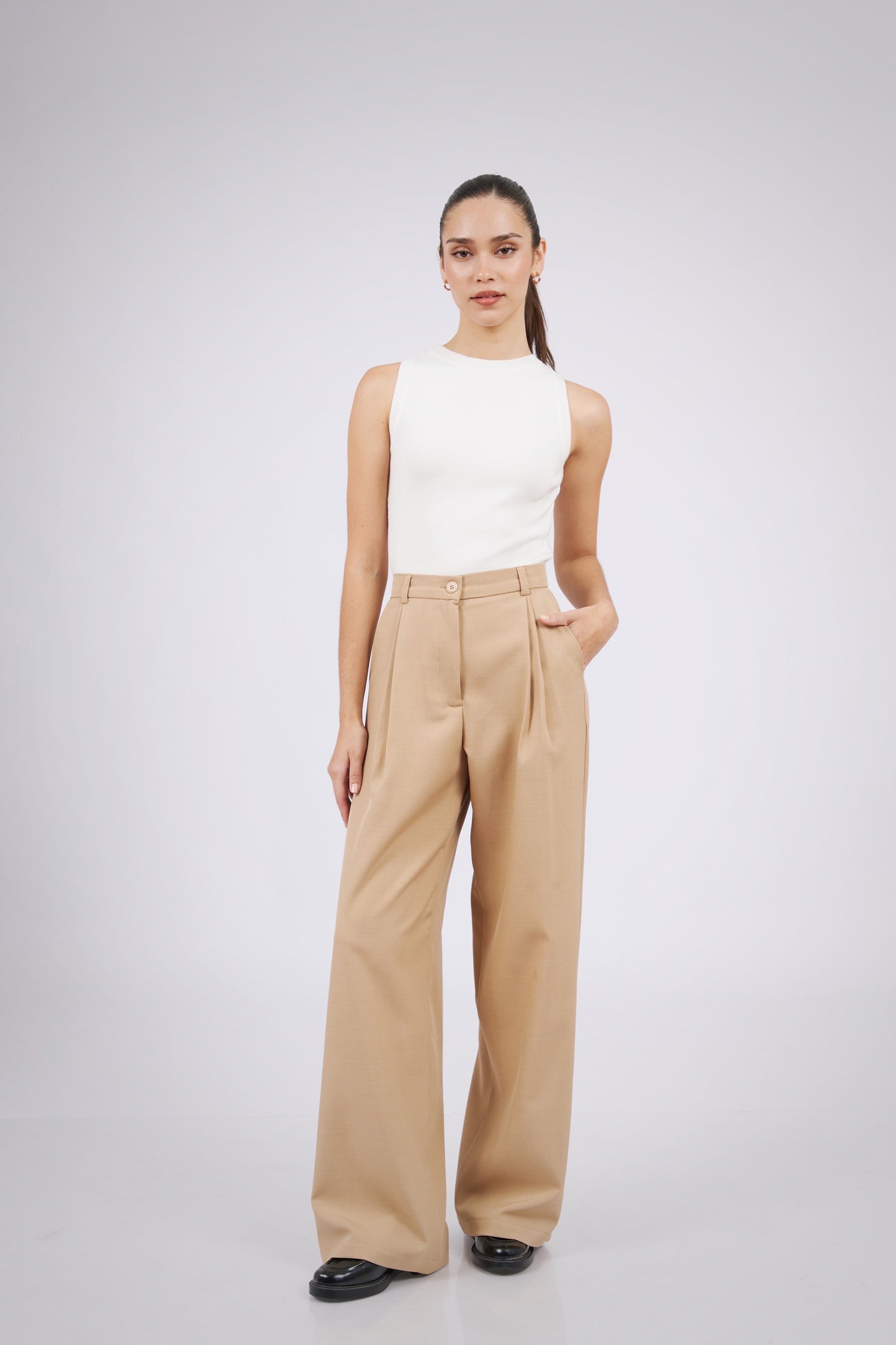 Pantalón martina beige claro