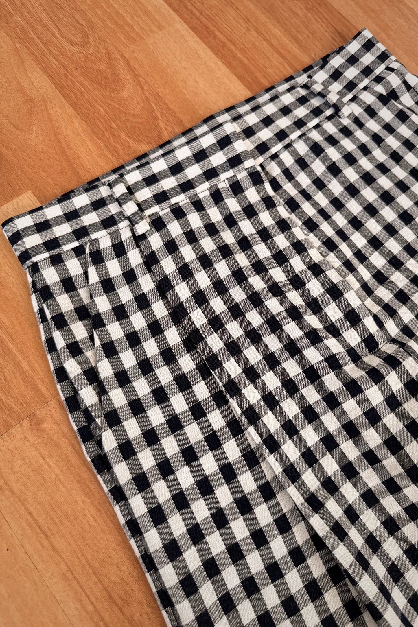 Pantalón vichy azul marino