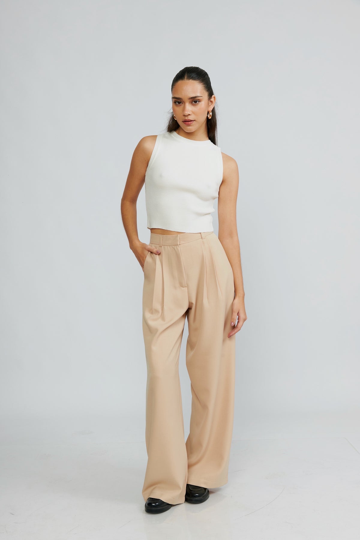 Pantalón de sastre vainilla