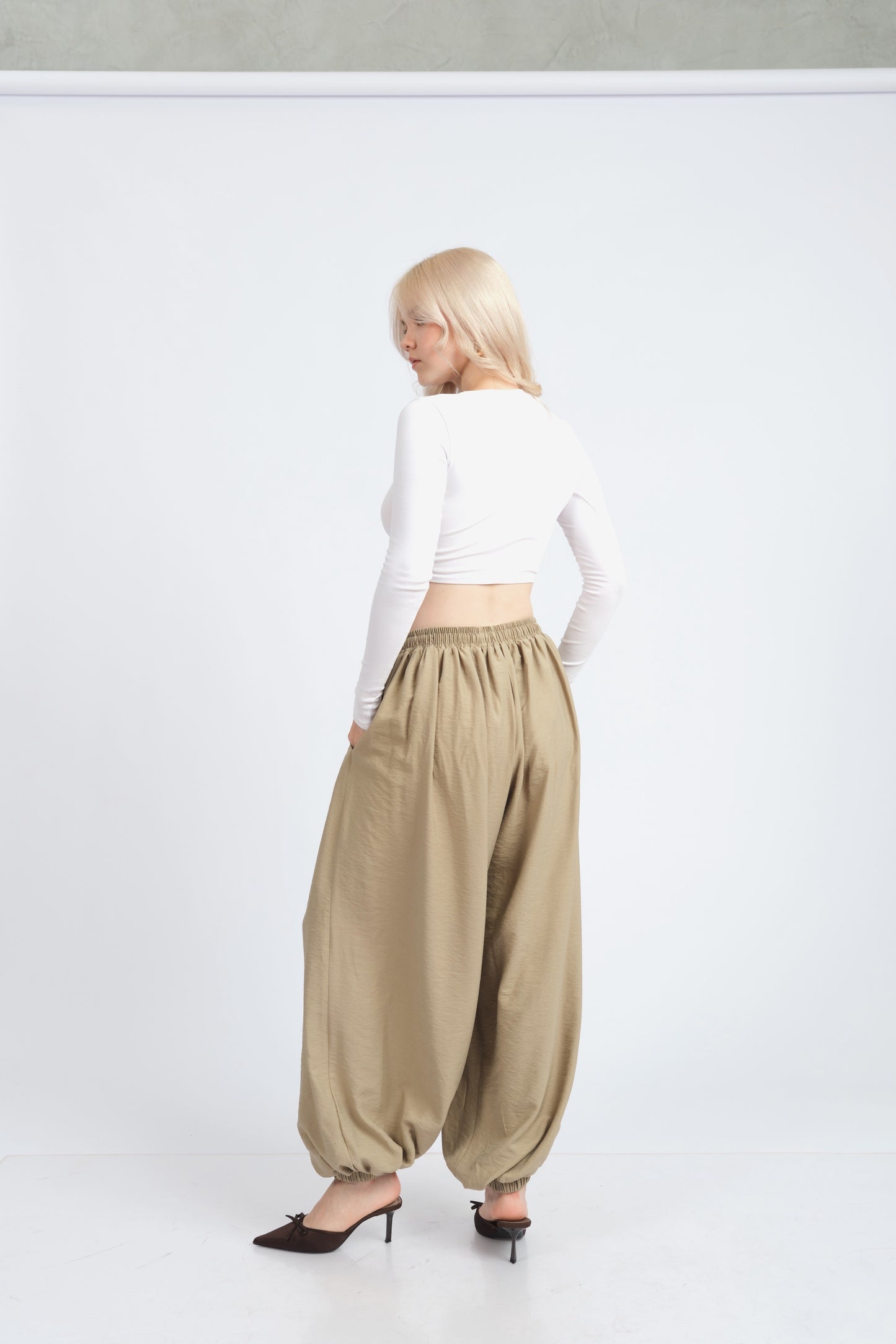 Pantalón globo verde