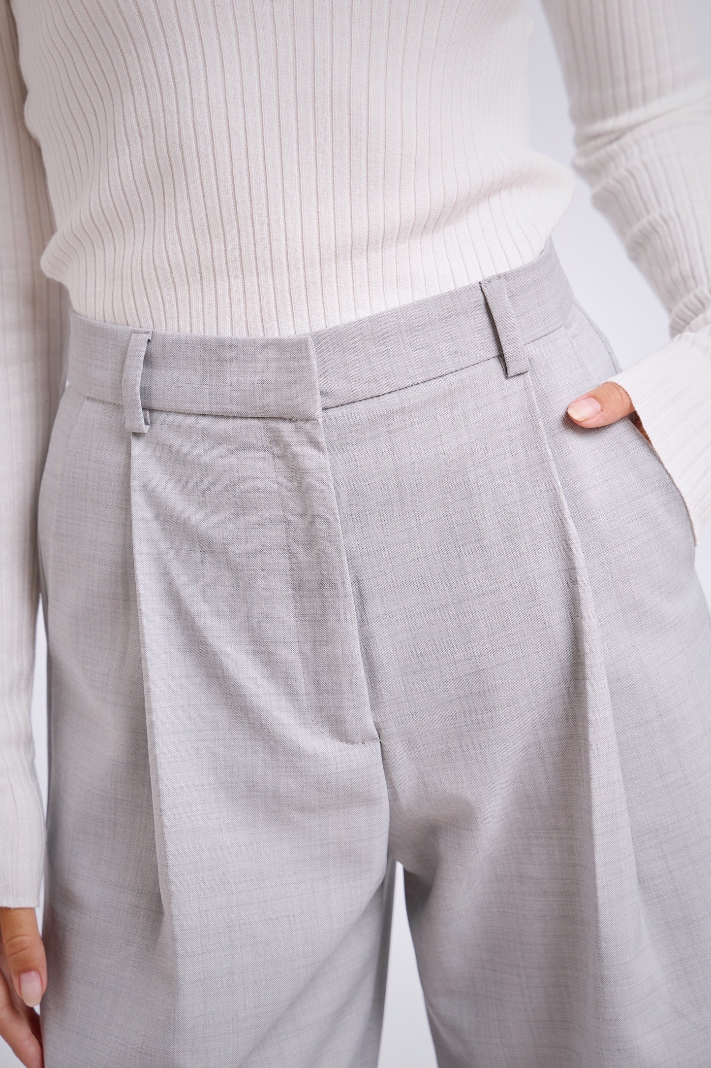 Pantalón de sastre plata - 1 pinza