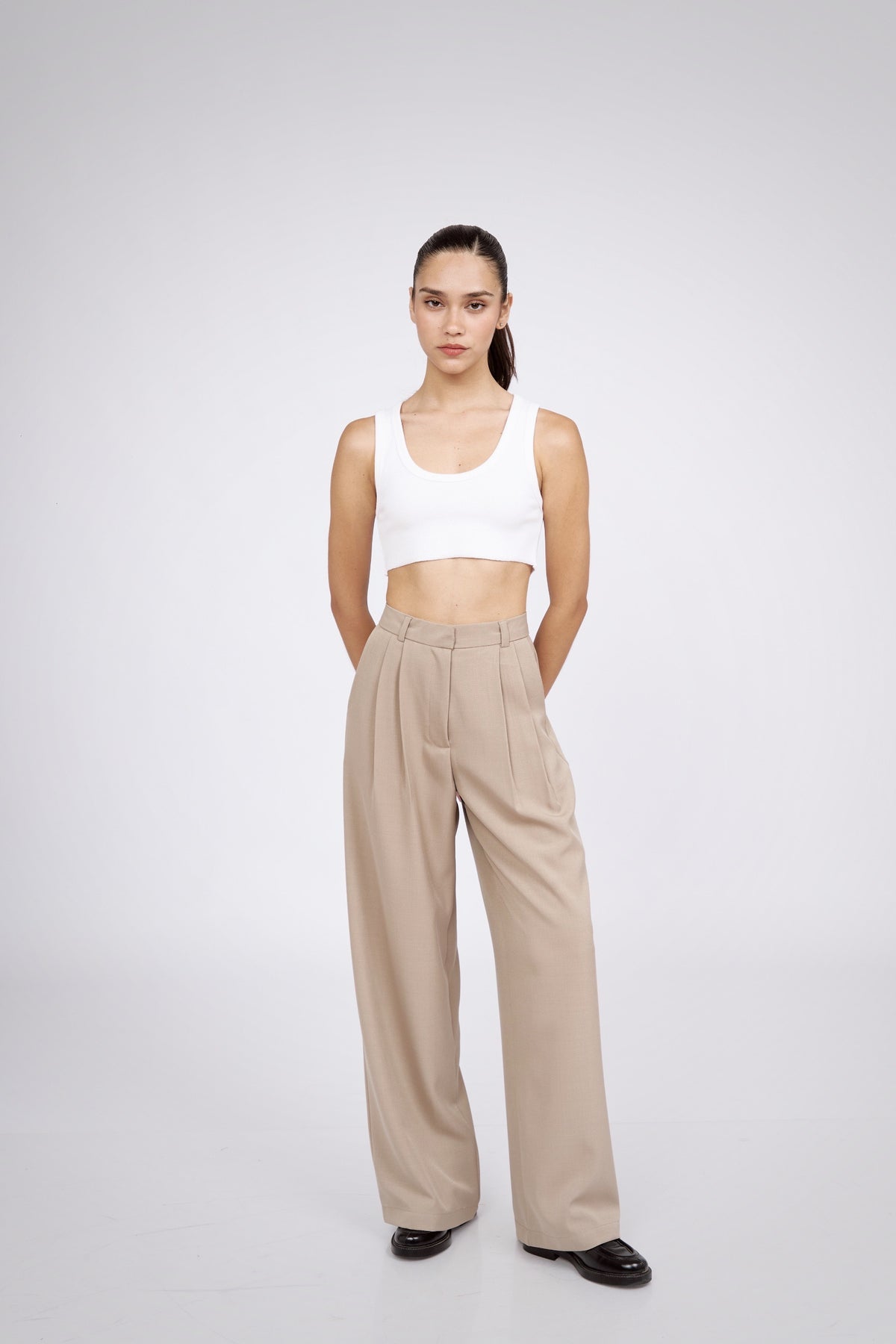 Pantalón de sastre beige medio