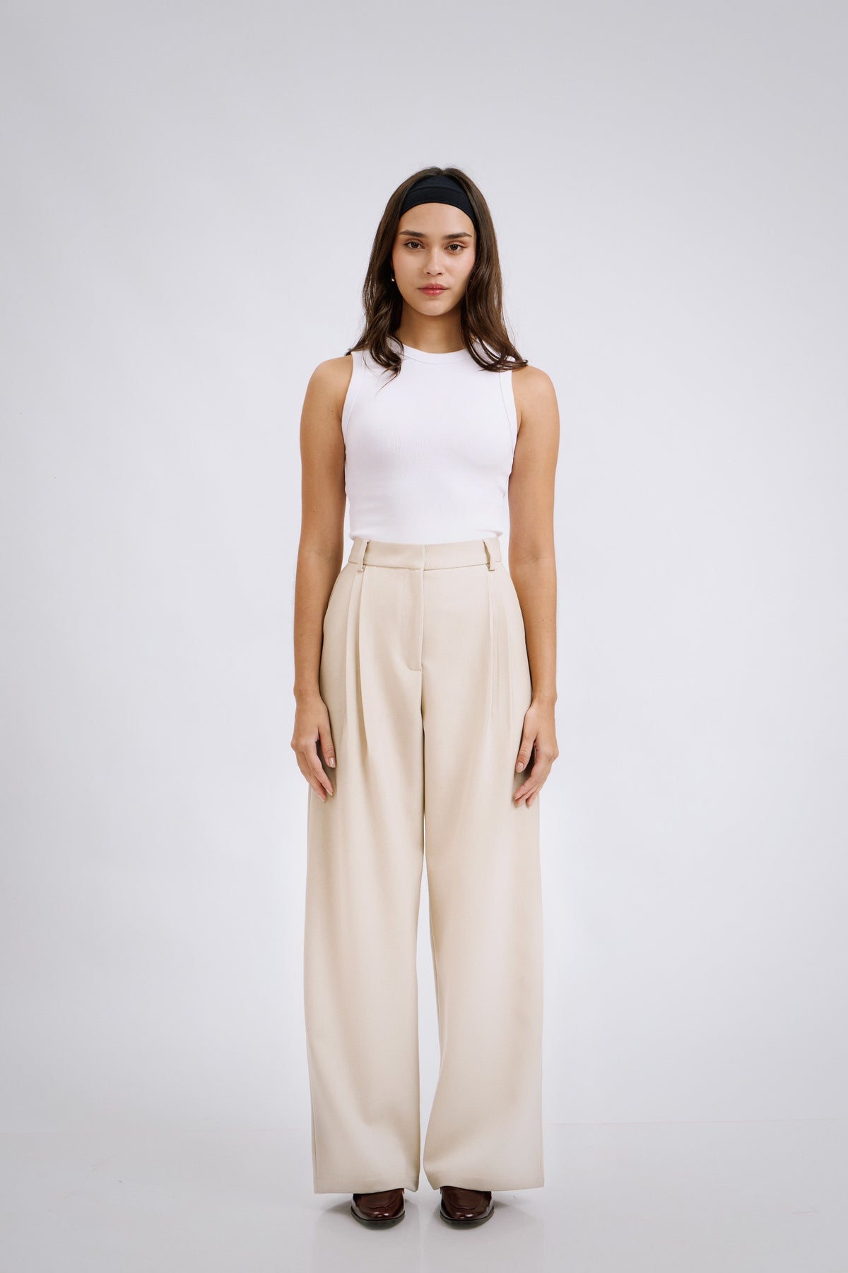 Pantalón de sastre crema