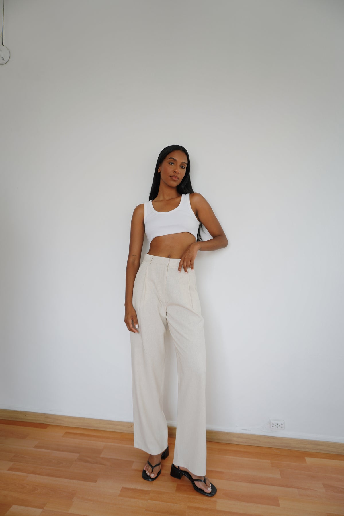 Pantalón Naomi lino crudo