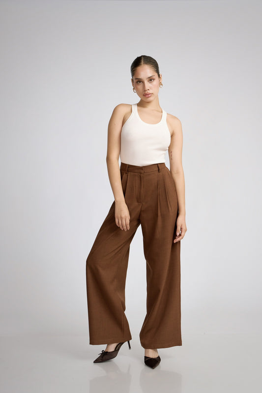 Pantalón de sastre marrón