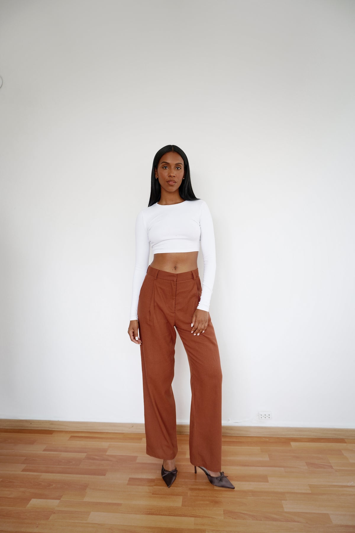 Pantalón Naomi lino lacre