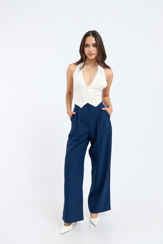 Pantalón de sastre azul