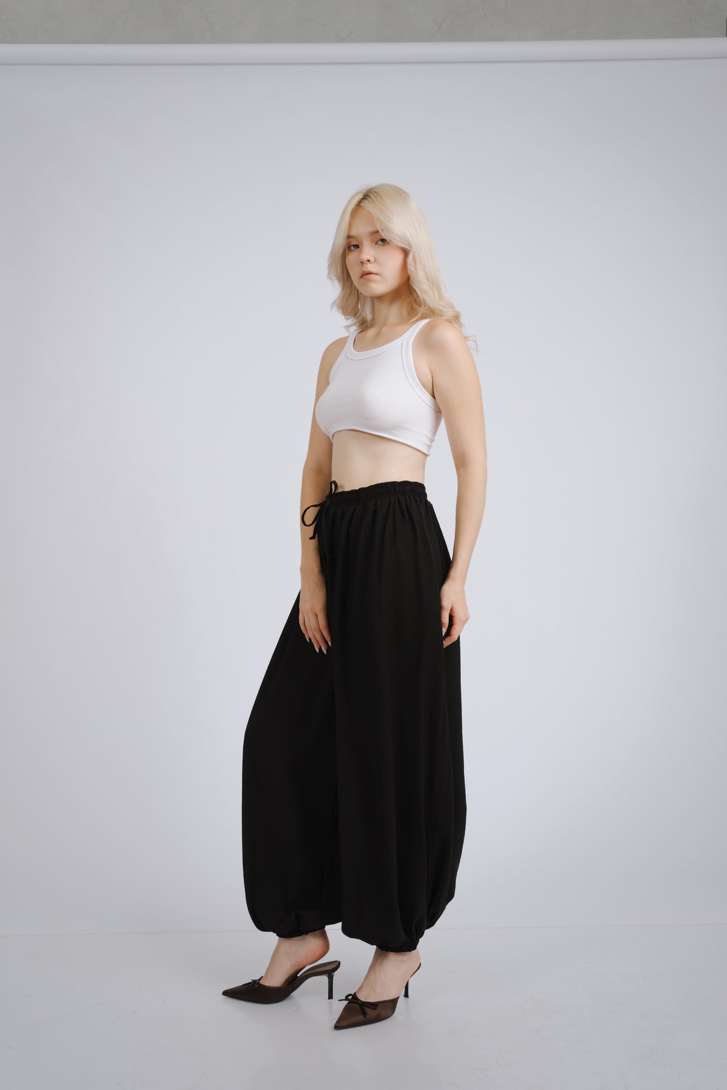 Pantalón globo negro