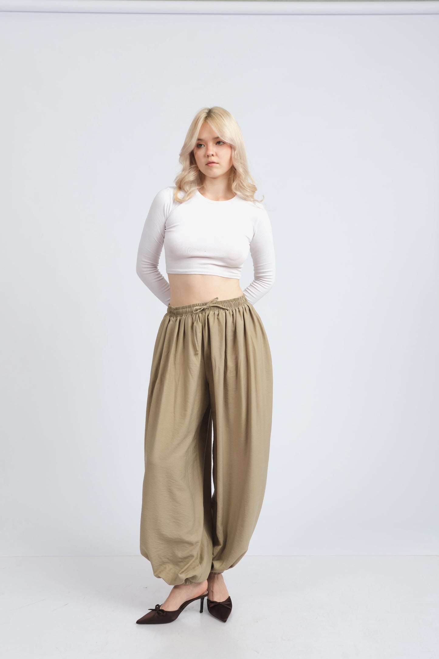 Pantalón globo verde