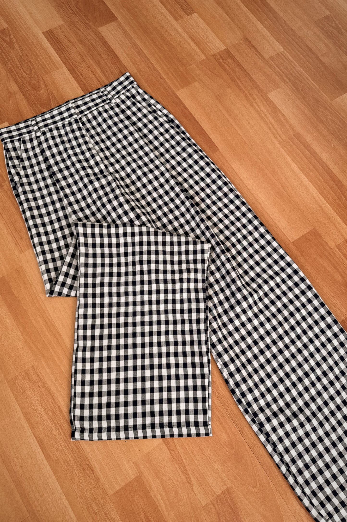 Pantalón vichy azul marino