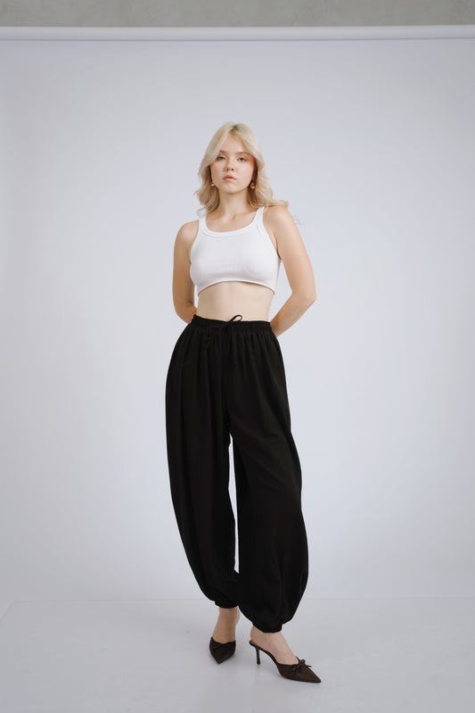 Pantalón globo negro