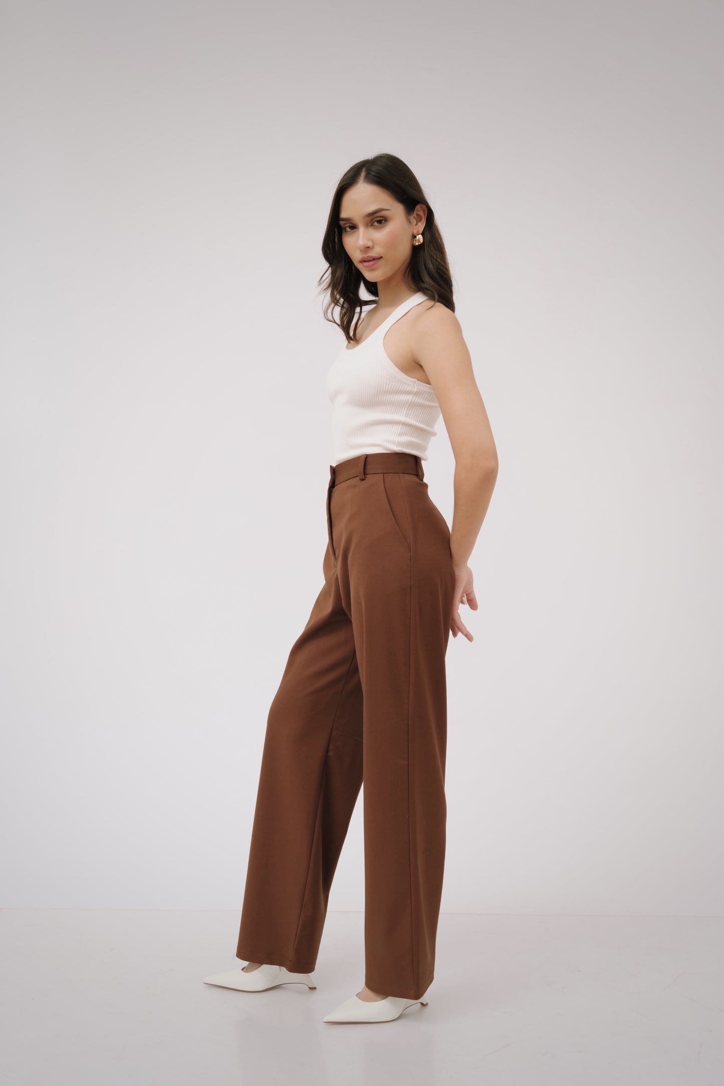 Pantalón clásico chocolate