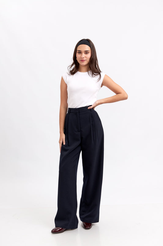 Pantalón de sastre Elisa - azul marino
